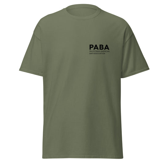PABA Double-Sided Men's classic tee   (Colors:  Green, Grey, Sand, White, Black)