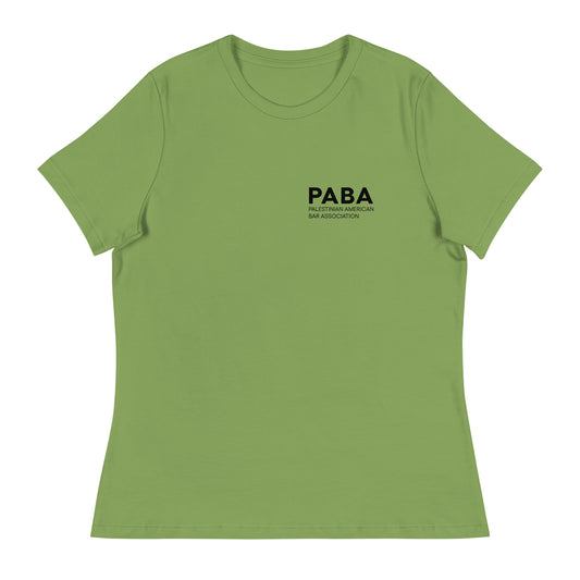 PABA Double-Sided Women's Relaxed T-Shirt  (Colors:  Leaf, Grey, Citron, White, Black)